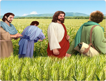 Self Sufficient, images of Jesus performing miracles and teaching with people around him.